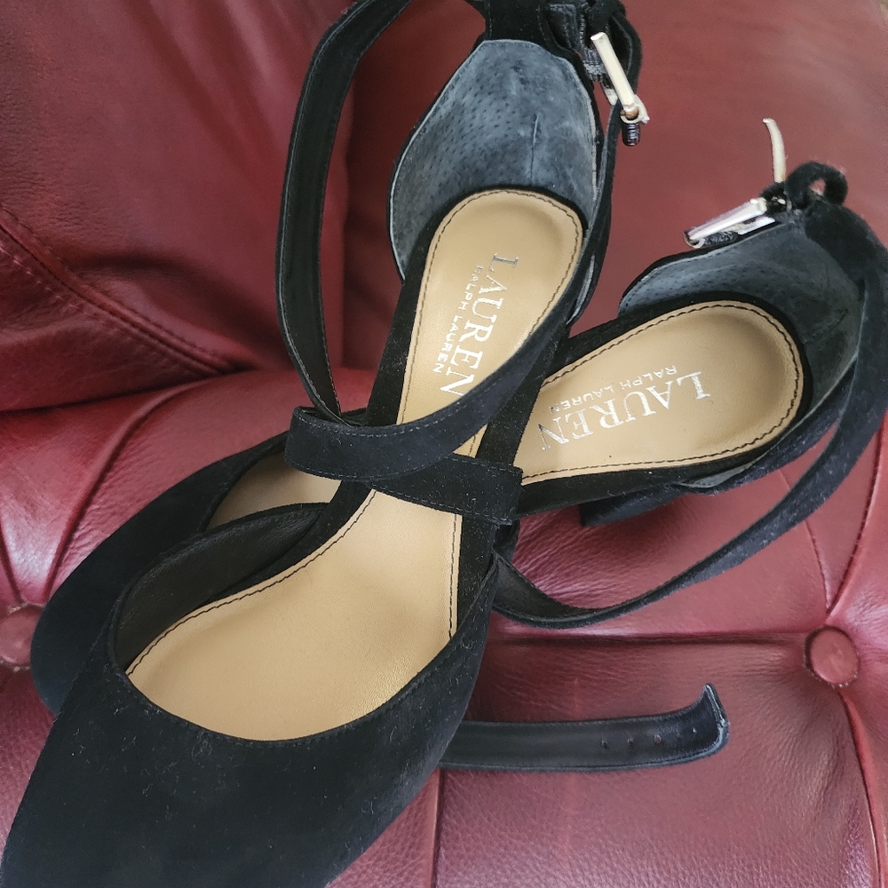 Ralph Lauren RLL Velvet Heels 🖤✨️ - Picture 2 of 5